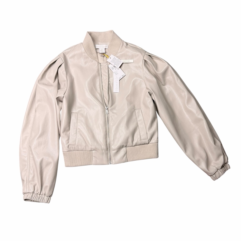 House Of Harlow 1960 Light Beige Bomber Jacket